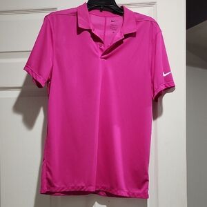 Nike Women's Vibrant Pink Polo Top